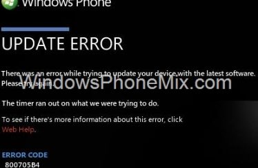 Windows Phone 800705B4 Error (SOLUTION)