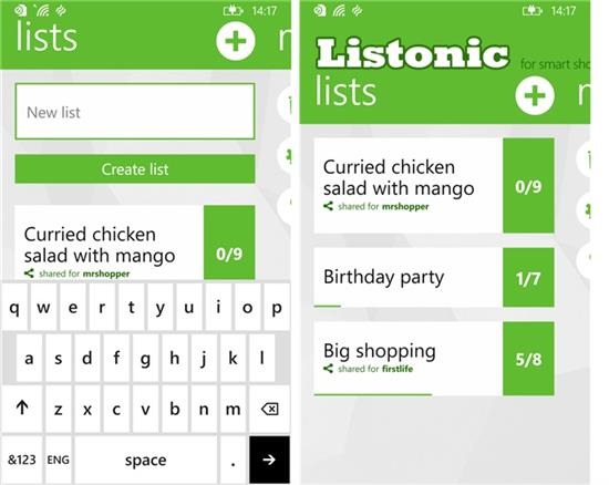 listonic windows phone review